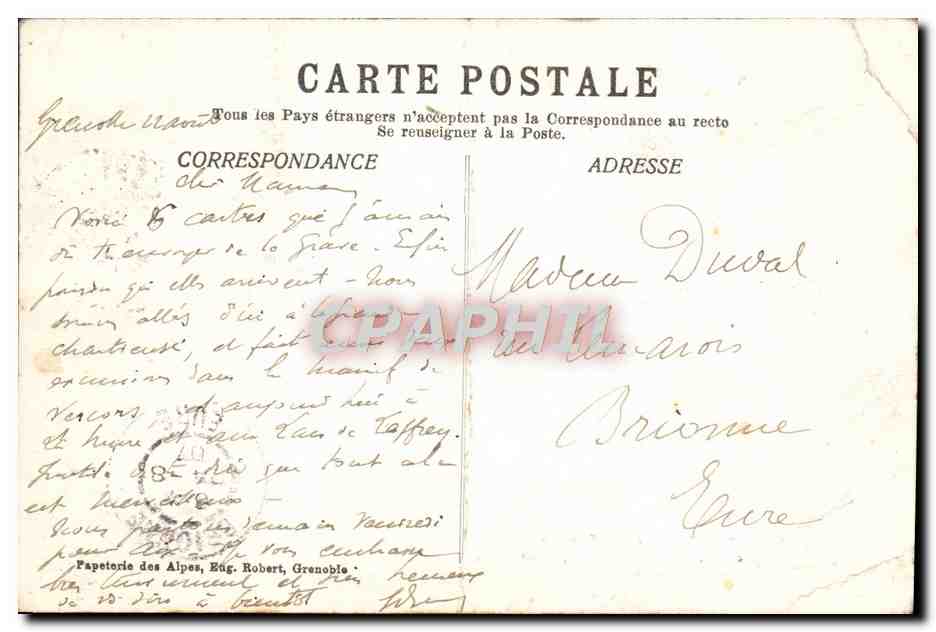 CPA Environs de la Grave La Meije vue du lac Lerie Vache — Reverso