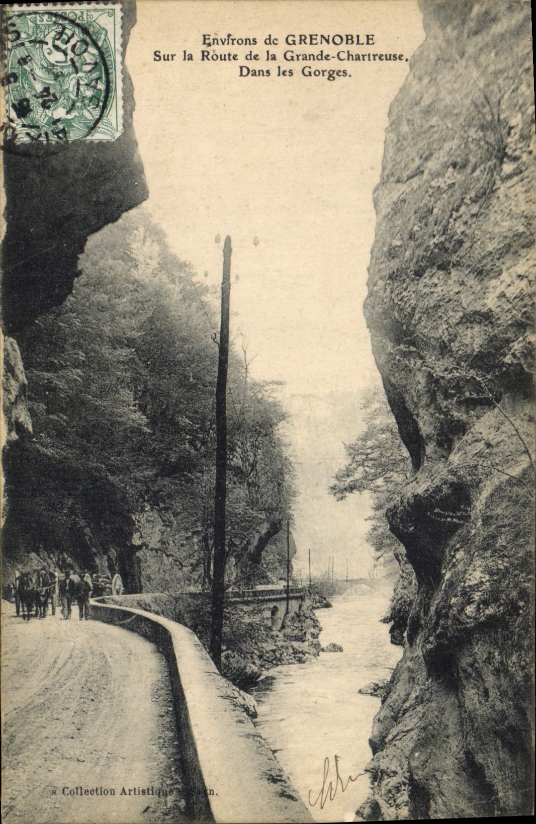 Environs de GRENOBLE — Sur la Route de la Grande-Chartreuse, Dans les Gorges — Collection Artistique Mazan.