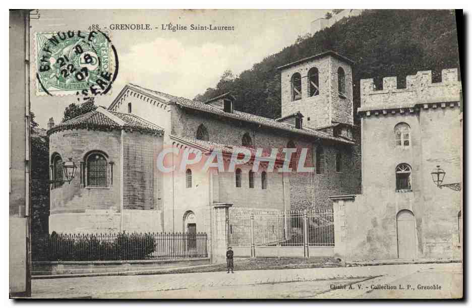 CPA Grenoble L'Eglise Saint Laurent