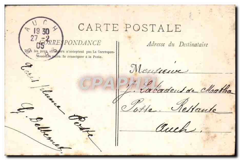 Aix-en-Provence — Fontaine Monumentale — Collection Jaussaud — Verso