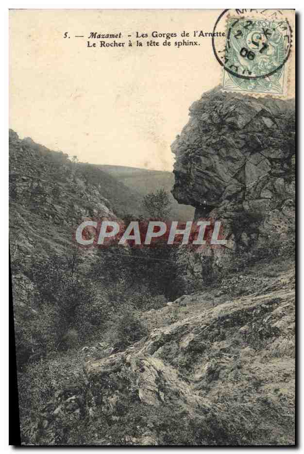 CPA Mazamet Les Gorges de L'Arnette le rocher de la tete de sphinx