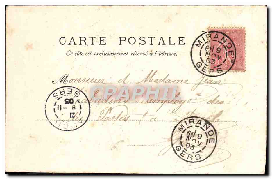 CPA Marseille L'Hotel de Ville — Rückseite