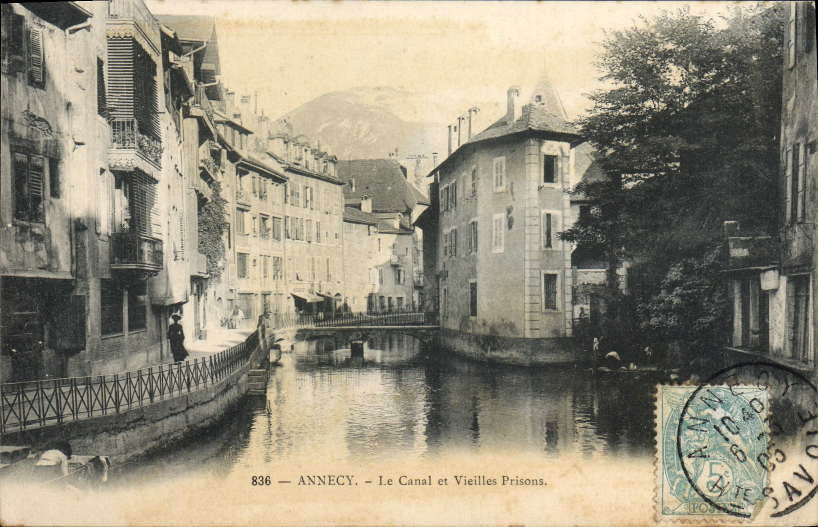 Annecy — Le Canal et Vieilles Prisons — Éditeur anonyme, n° 836