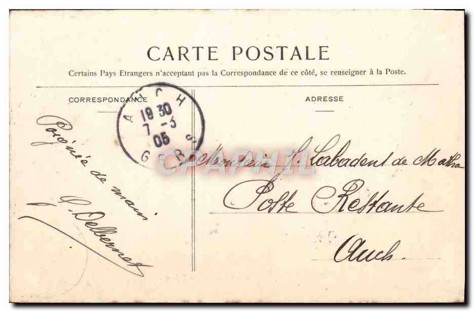 Annecy — Le Canal et Vieilles Prisons — Éditeur anonyme, n° 836 — Rückseite