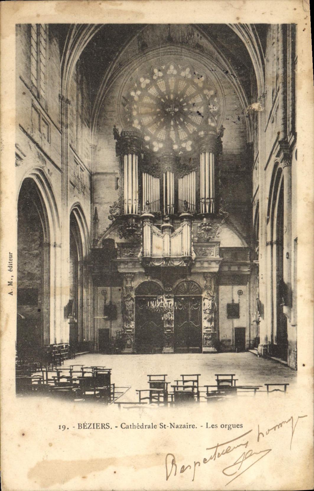 CPA Beziers Cathedrale St Nazaire Les orgues 