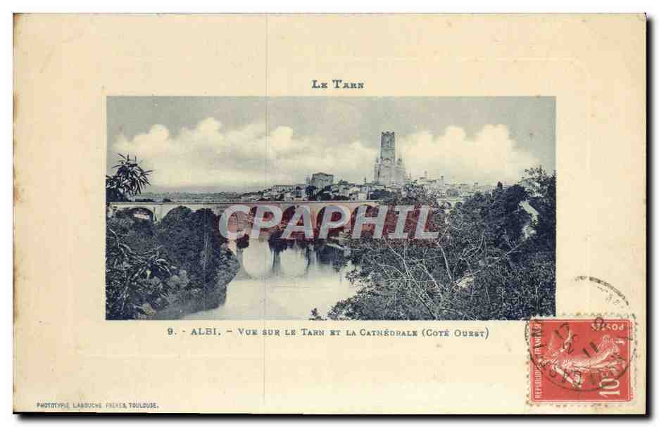 Albi — Vue sur le Tarn et la Cathédrale (Côté Ouest) — Phototypie Labrouche Frères, Toulouse, n°9