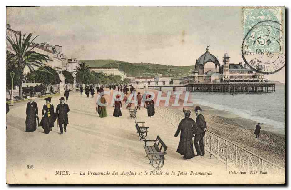 CPA Nice La Promenade des Anglais et le Palais de la Jetee promenade