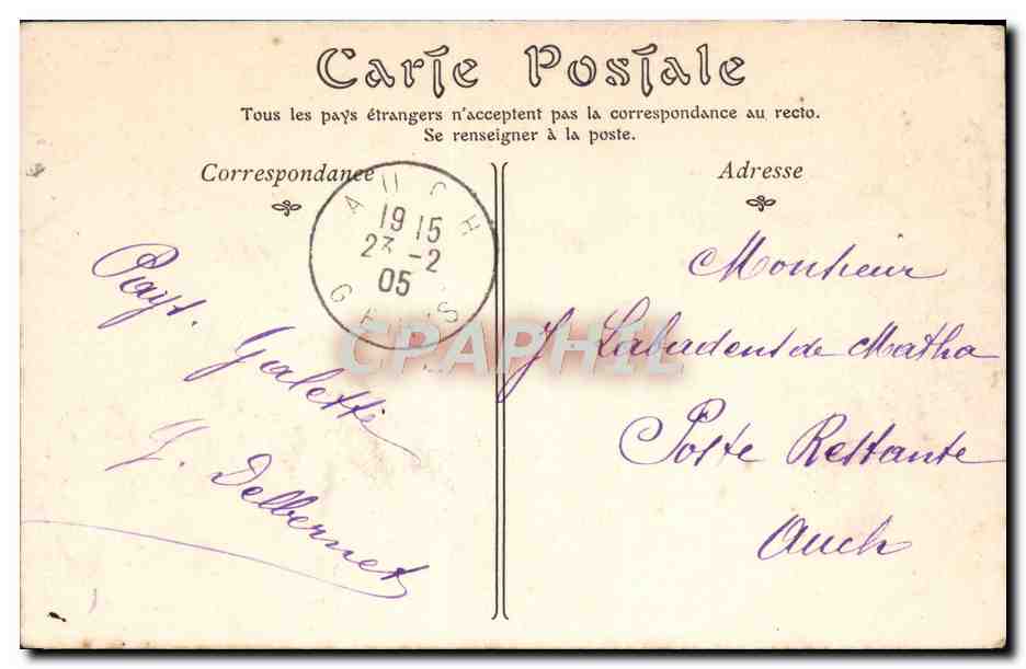 CPA Nice La Promenade des Anglais et le Palais de la Jetee promenade — Rückseite