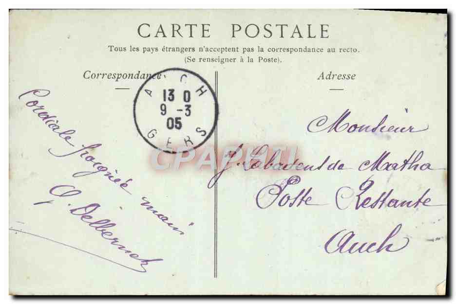 CPA Lyon La Place et la rue de la Republique — Rückseite