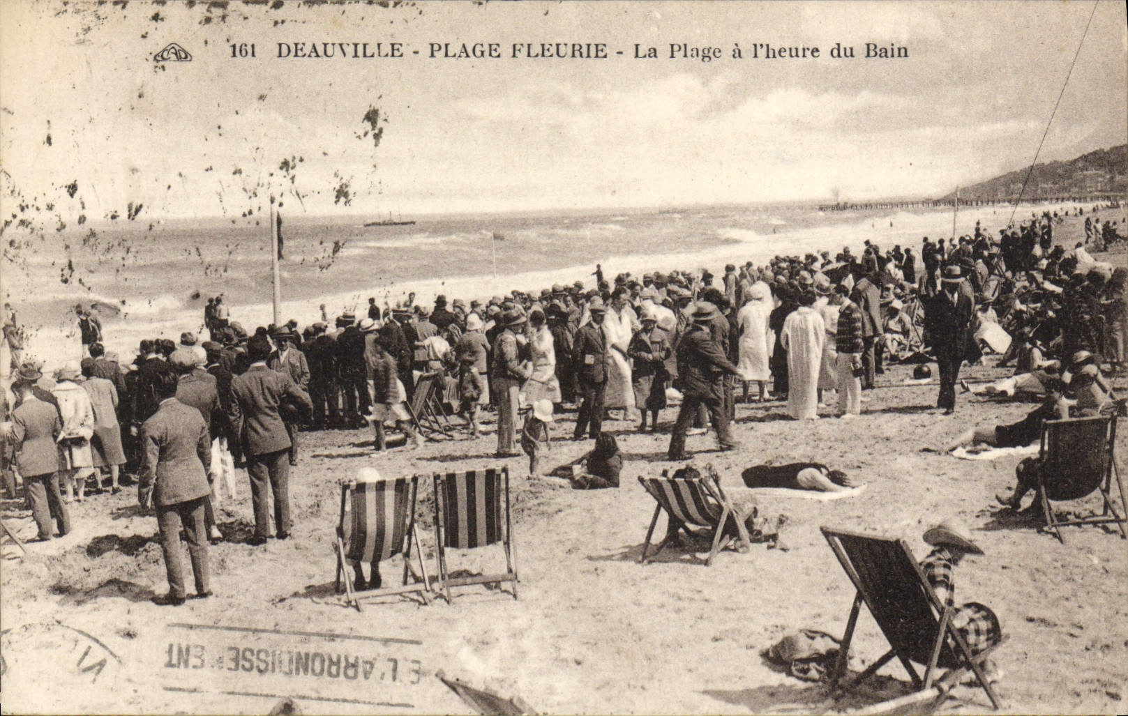 Deauville - Plage Fleurie - La Plage à l'heure du Bain