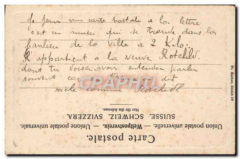 CPA Geneve Musee Ariana — Verso