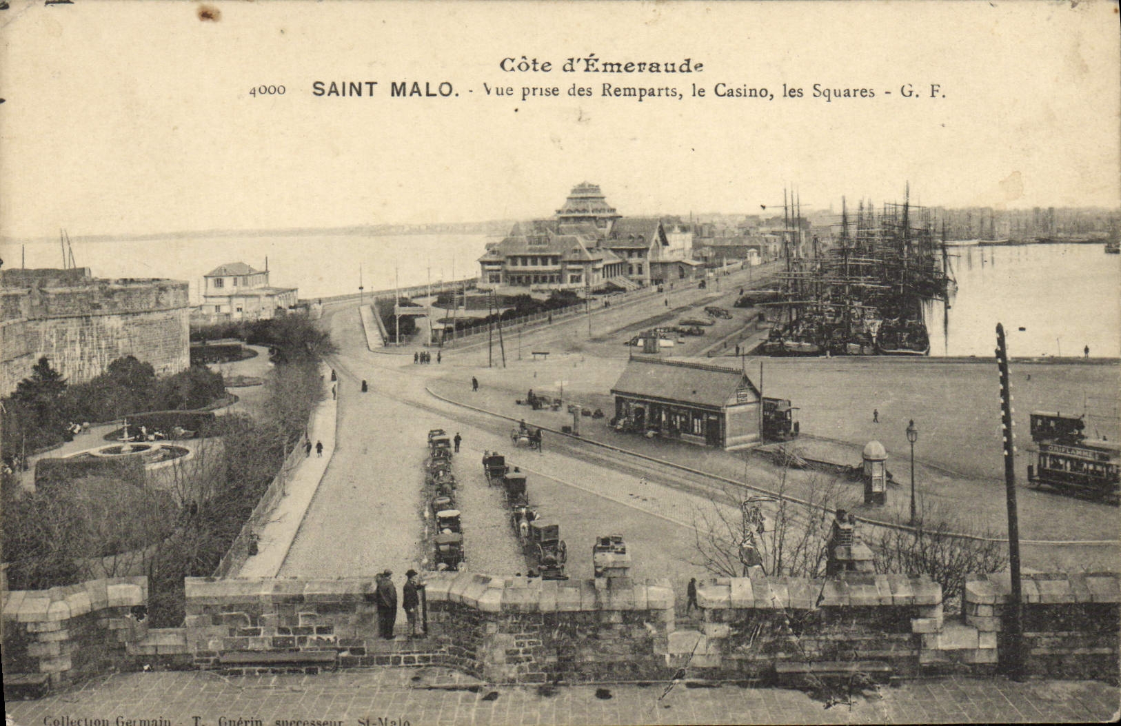 Saint-Malo — Côte d'Émeraude, Aussicht vom Remparts, das Casino, die Squares — G. F.