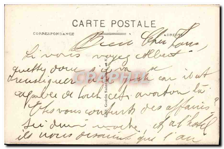 Côte d'Émeraude - Emerald Coast — Étude de Vagues près le Fort National — G.F. n°3395 — Verso