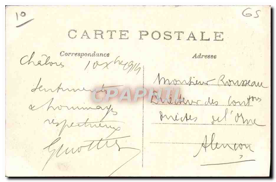 CPA Soissons Maison detruite par un obus Militaria — Rückseite