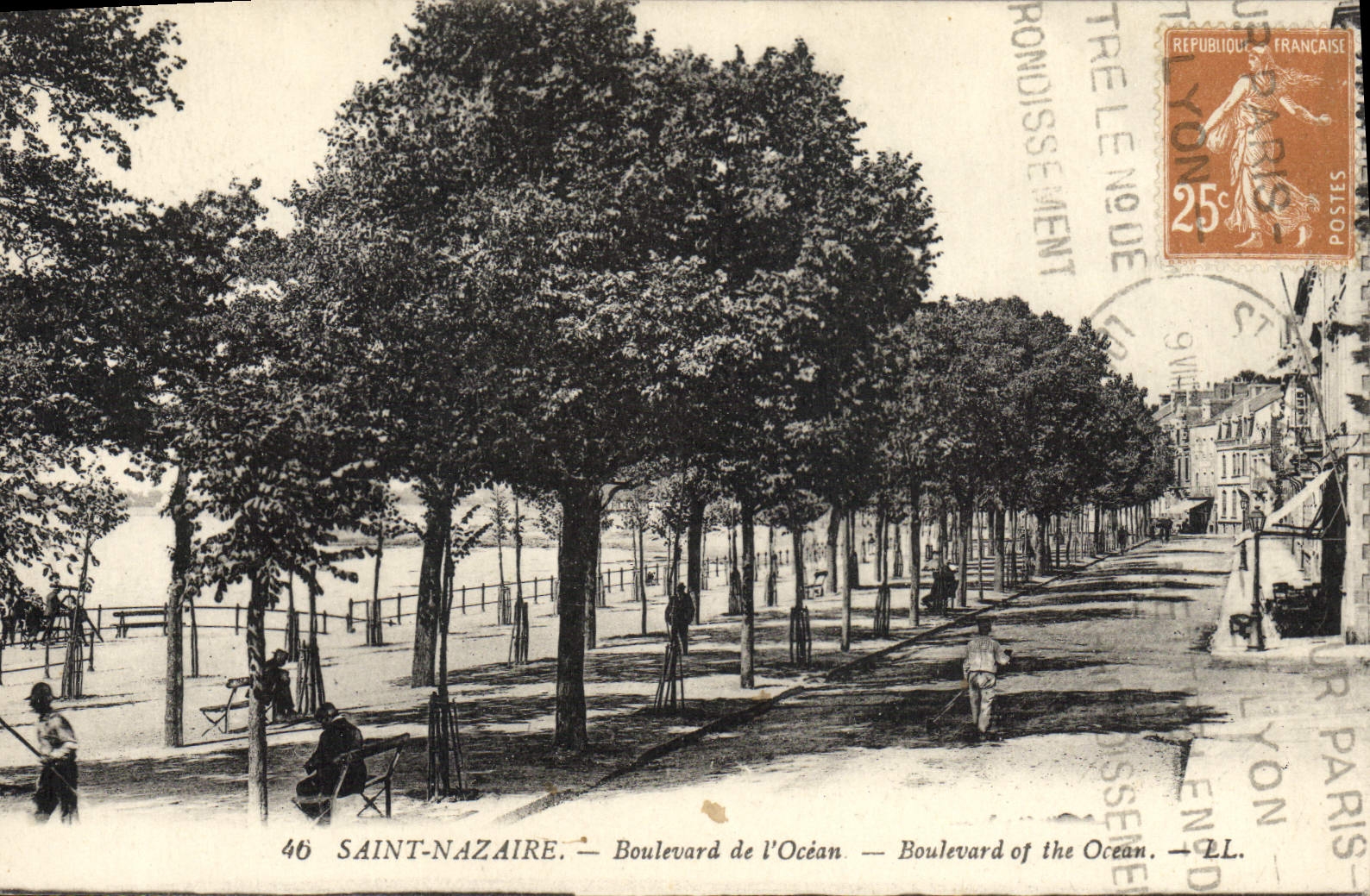 CPA St Nazaire Boulevard de L'Ocean