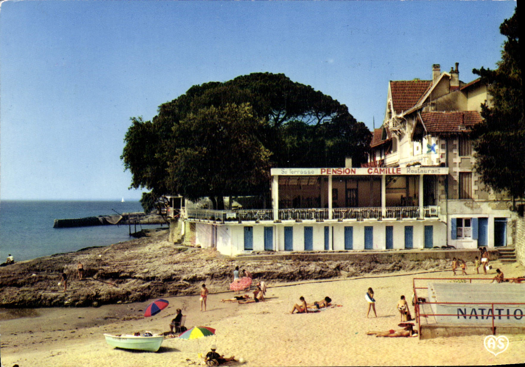 CPM Saint Palais Sur Mer Pension Camille Restaurant Terrasse sur la plage 