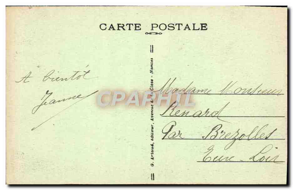 CPA Saint Anne D'Auray La Vallee de Treauray — Rückseite