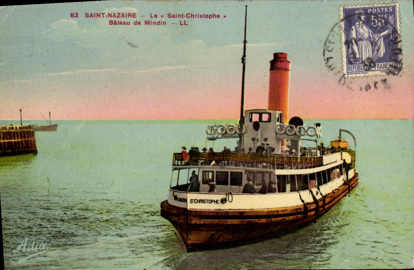 CPA Saint Nazaire Le Saint Christophe Bateau de Mindin 