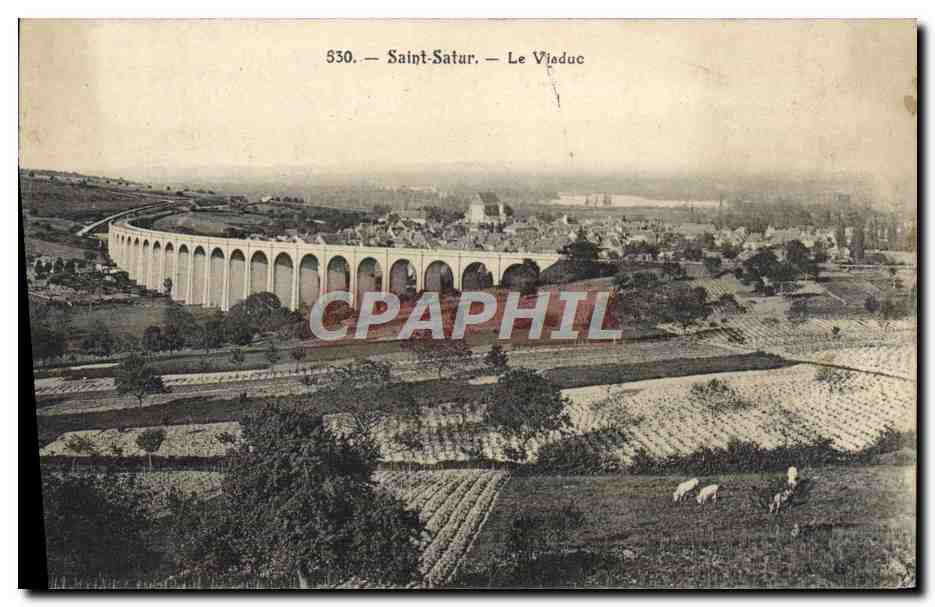 CPA Saint Satur Le Viaduc