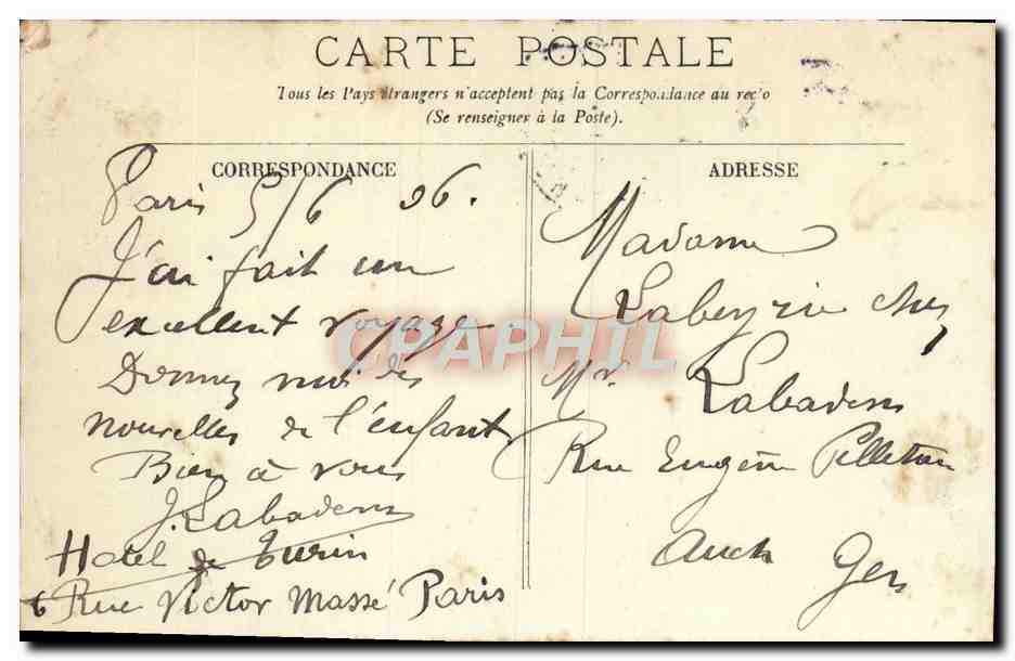 CPA Paris La Gare d'Orleans et Quai d'orsay — Rückseite