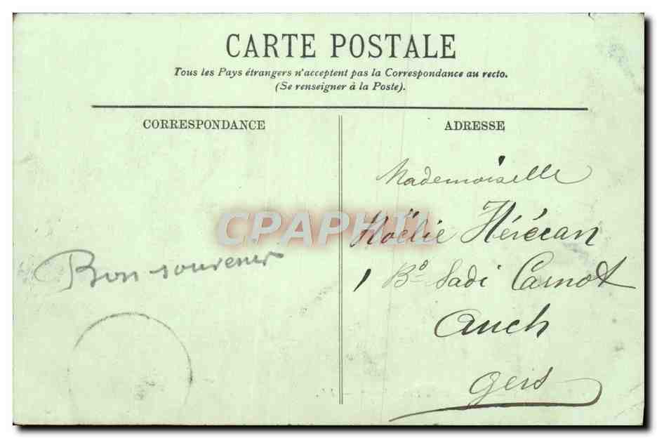 CPA Paris Le Palais du Luxembourg — Verso
