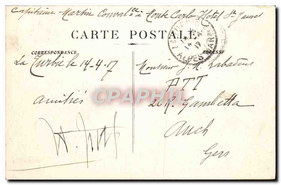 CPA La Turbie Vue Generale — Verso