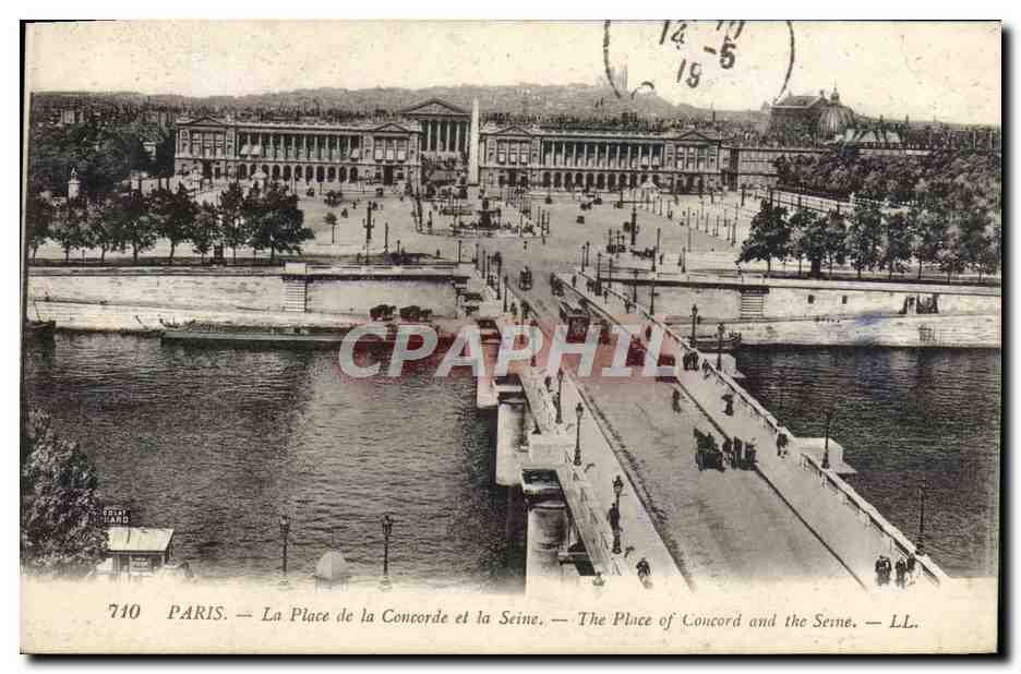 CPA Paris La Place de la Concorde et la Seine
