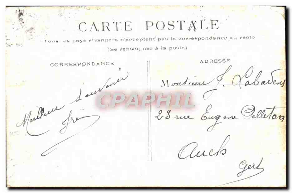 CPA Paris La Comedie Francaise — Rückseite