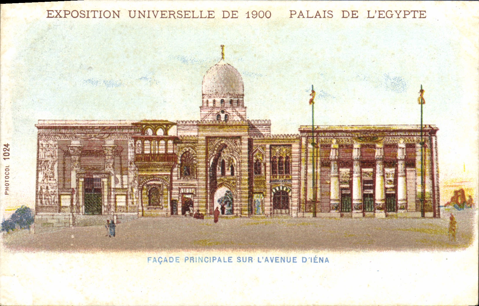 CPA Exposition Universelle De 1900 Paris Palais De L'Egypte Facade principale sur l'avenue d'Iena
