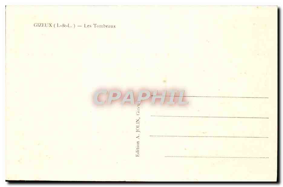 CPA Gizeux Les Tombeaux — Rückseite