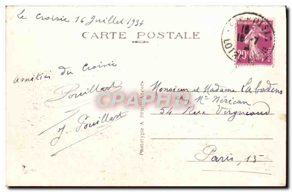 CPA Le Croisic La Plage — Rückseite
