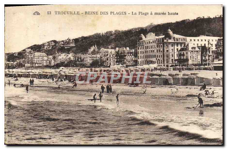 CPA Trouville Reine Des Plages La Plage a Maree Haute