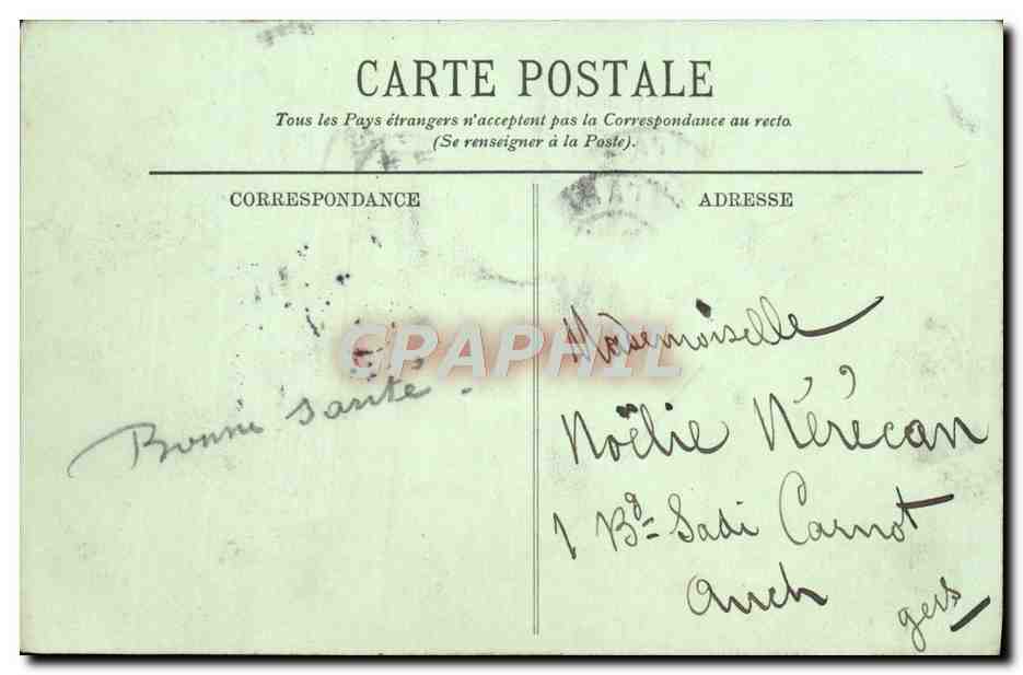 CPA Paris Le Boulevard des Italiens — Verso