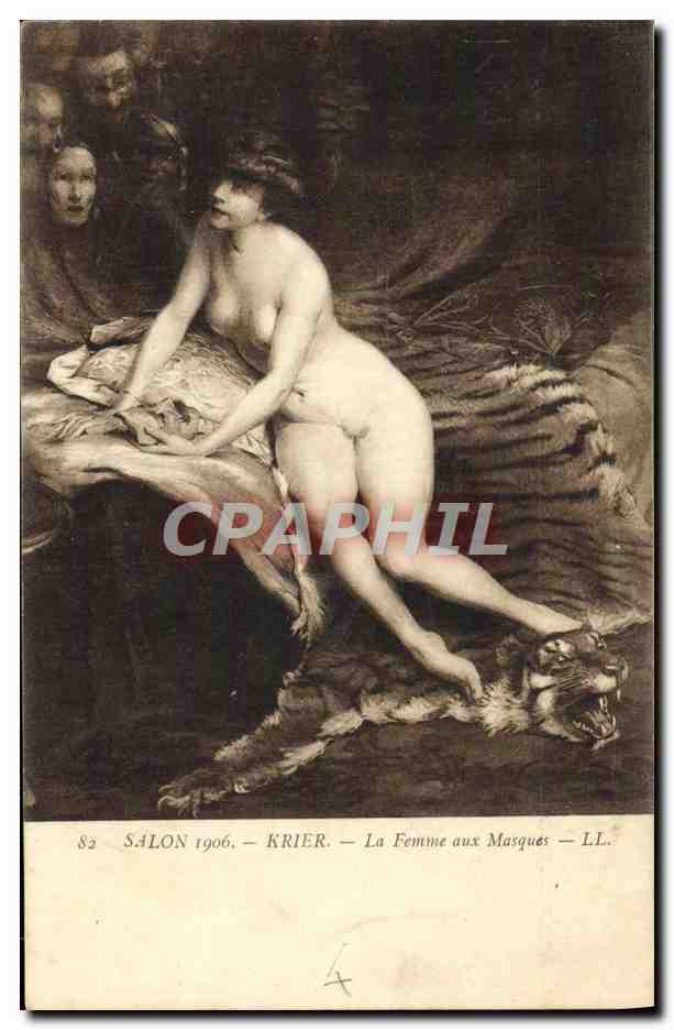 La Femme aux Masques — Salon 1906 — Krier — LL.