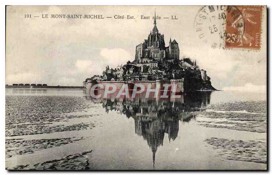 CPA Le Mont Saint Michel Cote Est Train