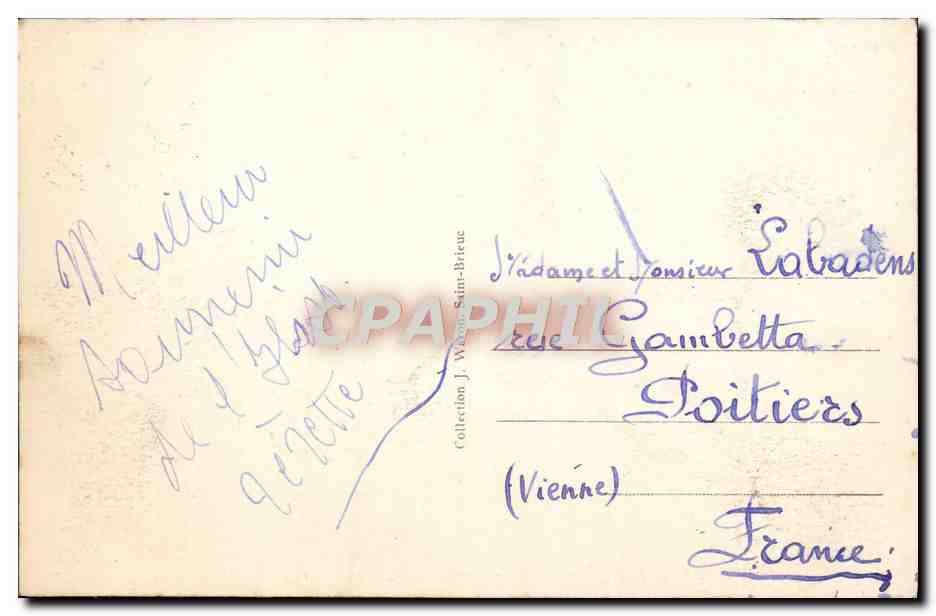 Ile de Bréhat — La Croix Saint-Michel et le Village de Birlo — A.W. 2476 — Verso