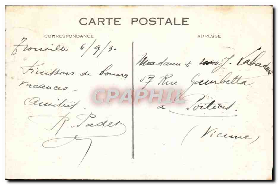 CPA Trouville La Reine du Plage Vue panoramique vers le casino — Rückseite