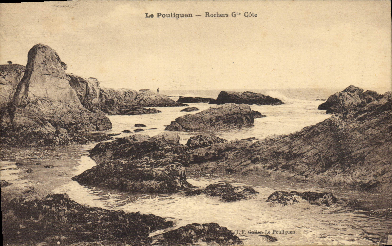 CPA Le Pouliguen Rochers Grande Cote