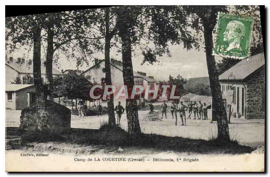 Camp de LA COURTINE (Creuse) — Bâtiments, 4e Brigade — éditeur Lacroix