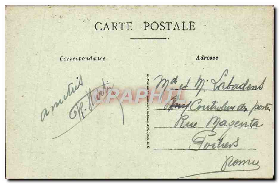Camp de LA COURTINE (Creuse) — Bâtiments, 4e Brigade — éditeur Lacroix — Verso