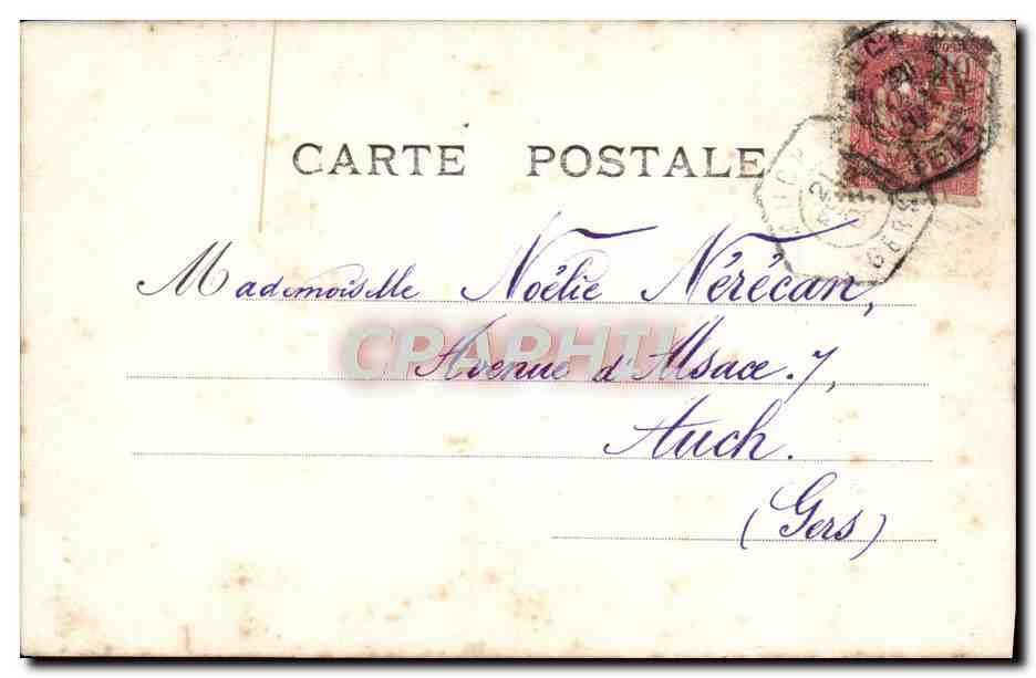 CPA Fantaisie Femme Lise lavait — Verso