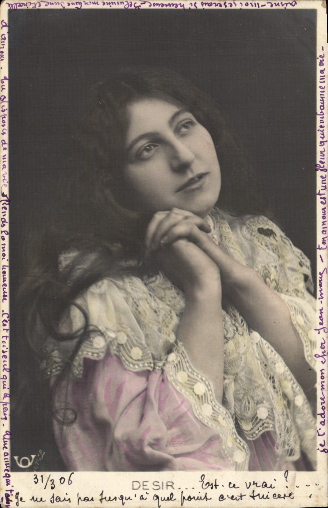 Jeune femme — portrait — éditeur inconnu, n° de série non visible