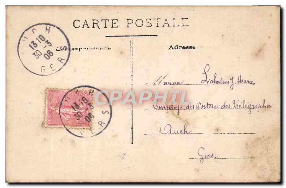 Jeune femme — portrait — éditeur inconnu, n° de série non visible — Verso