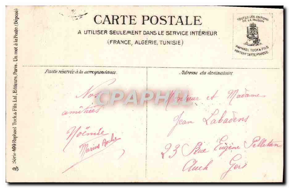 CPA Fantaisie Enfant — Rückseite