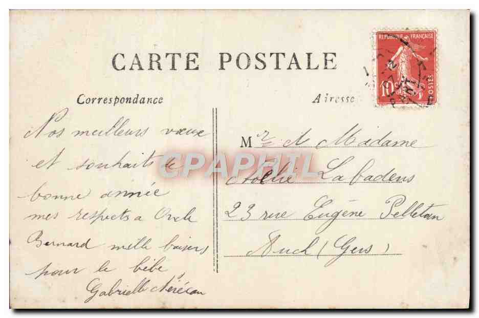 CPA Bonne Annee Enfants — Rückseite