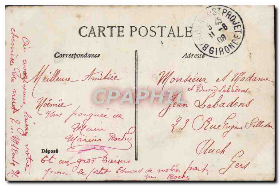 CPA Fantaisie Enfant — Rückseite