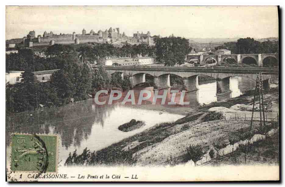 CPA Carcassonne Les Ponts et la Cite