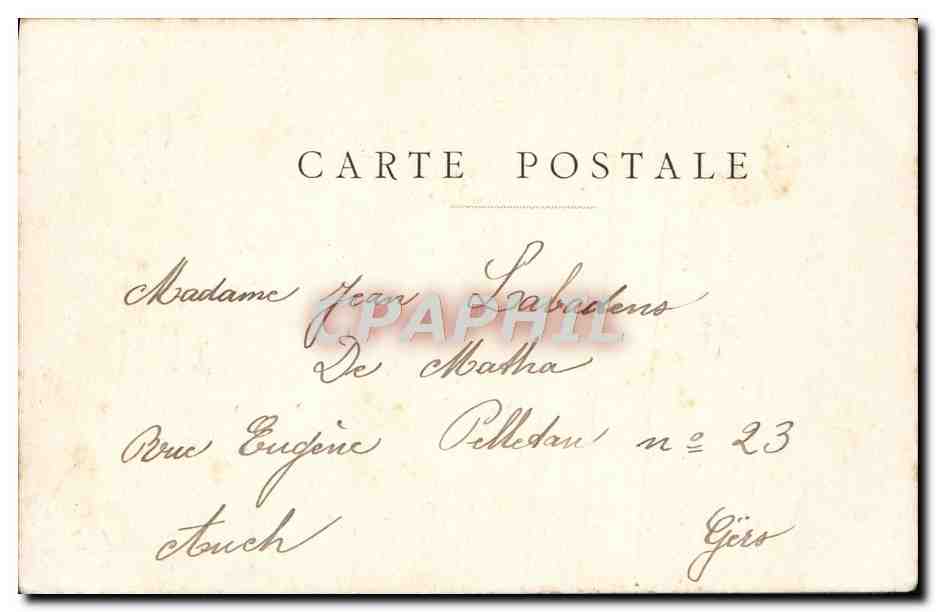 Gabrielle Biland — danseuse en robe à volants — éditée par Rœsler — Verso