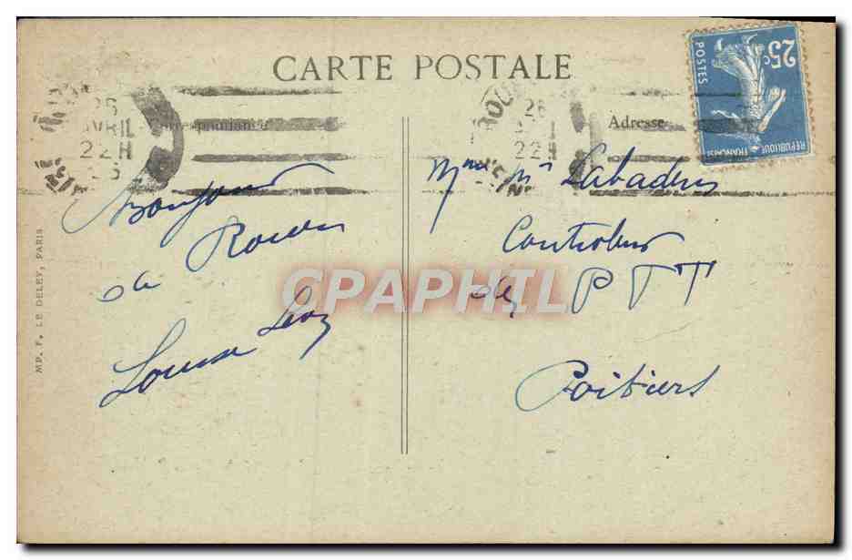 CPA Rouen Embarcade du TCF Bateaux — Rückseite