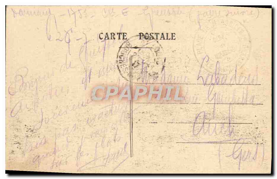 CPA Marseille Entree du Fort — Verso